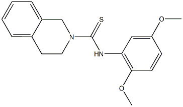 N-(2,5-dimethoxyphenyl)-3,4-dihydro-2(1H)-isoquinolinecarbothioamide Struktur