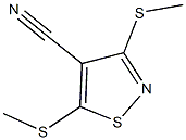 3,5-bis(methylsulfanyl)isothiazole-4-carbonitrile Struktur