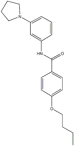 4-butoxy-N-[3-(1-pyrrolidinyl)phenyl]benzamide Struktur