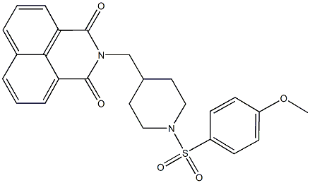 2-[(1-{[4-(methyloxy)phenyl]sulfonyl}piperidin-4-yl)methyl]-1H-benzo[de]isoquinoline-1,3(2H)-dione Struktur