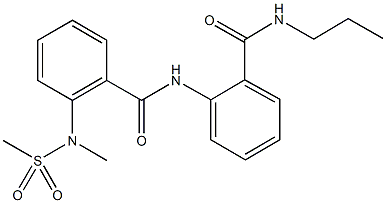 2-[methyl(methylsulfonyl)amino]-N-{2-[(propylamino)carbonyl]phenyl}benzamide Struktur