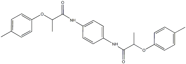 2-(4-methylphenoxy)-N-(4-{[2-(4-methylphenoxy)propanoyl]amino}phenyl)propanamide Struktur