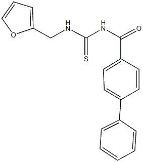 N-([1,1'-biphenyl]-4-ylcarbonyl)-N'-(2-furylmethyl)thiourea Struktur