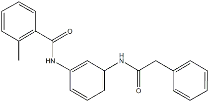 2-methyl-N-{3-[(phenylacetyl)amino]phenyl}benzamide Struktur