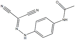 N-{4-[2-(dicyanomethylene)hydrazino]phenyl}acetamide Struktur