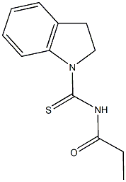 N-(2,3-dihydro-1H-indol-1-ylcarbothioyl)propanamide Struktur