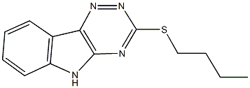 butyl 5H-[1,2,4]triazino[5,6-b]indol-3-yl sulfide Struktur