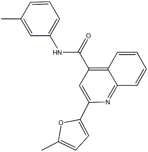 2-(5-methyl-2-furyl)-N-(3-methylphenyl)-4-quinolinecarboxamide Struktur