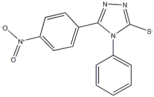 3-{4-nitrophenyl}-4-phenyl-5-sulfanyl-4H-1,2,4-triazole Struktur