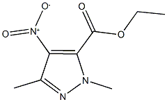 ethyl 4-nitro-1,3-dimethyl-1H-pyrazole-5-carboxylate Struktur