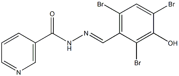 N'-(2,4,6-tribromo-3-hydroxybenzylidene)nicotinohydrazide Struktur