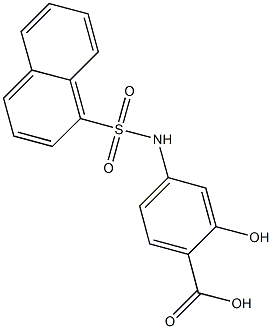 2-hydroxy-4-[(1-naphthylsulfonyl)amino]benzoic acid Struktur