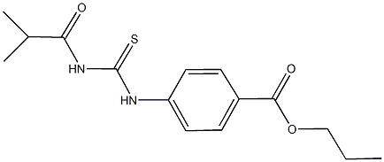 propyl 4-{[(isobutyrylamino)carbothioyl]amino}benzoate Struktur