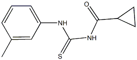 N-(cyclopropylcarbonyl)-N'-(3-methylphenyl)thiourea Struktur