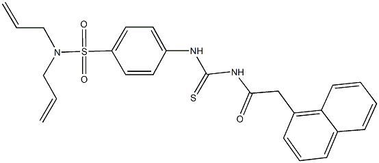 N,N-diallyl-4-({[(1-naphthylacetyl)amino]carbothioyl}amino)benzenesulfonamide Struktur