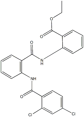 ethyl 2-({2-[(2,4-dichlorobenzoyl)amino]benzoyl}amino)benzoate Struktur