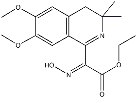 ethyl (6,7-dimethoxy-3,3-dimethyl-3,4-dihydro-1-isoquinolinyl)(hydroxyimino)acetate Struktur