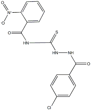 N-{[2-(4-chlorobenzoyl)hydrazino]carbothioyl}-2-nitrobenzamide Struktur