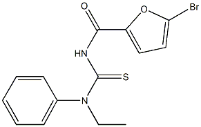 N'-(5-bromo-2-furoyl)-N-ethyl-N-phenylthiourea Struktur