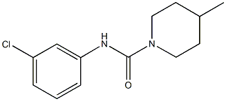 N-(3-chlorophenyl)-4-methyl-1-piperidinecarboxamide Struktur