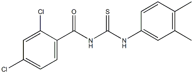 N-(2,4-dichlorobenzoyl)-N'-(3,4-dimethylphenyl)thiourea Struktur