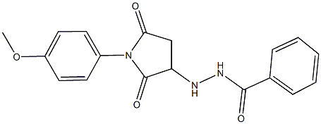 N'-[1-(4-methoxyphenyl)-2,5-dioxo-3-pyrrolidinyl]benzohydrazide Struktur