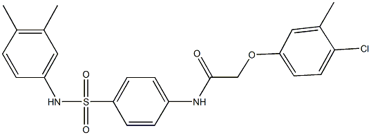 2-(4-chloro-3-methylphenoxy)-N-{4-[(3,4-dimethylanilino)sulfonyl]phenyl}acetamide Struktur