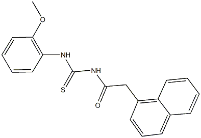 N-(2-methoxyphenyl)-N'-(1-naphthylacetyl)thiourea Struktur