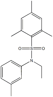 N-ethyl-2,4,6-trimethyl-N-(3-methylphenyl)benzenesulfonamide Struktur