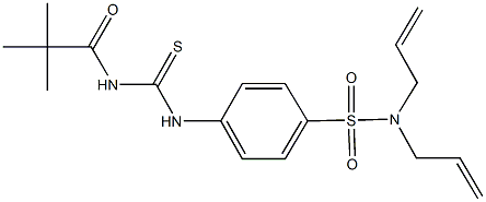 N,N-diallyl-4-({[(2,2-dimethylpropanoyl)amino]carbothioyl}amino)benzenesulfonamide Struktur