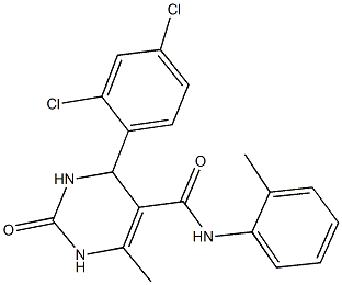 4-(2,4-dichlorophenyl)-6-methyl-N-(2-methylphenyl)-2-oxo-1,2,3,4-tetrahydro-5-pyrimidinecarboxamide Struktur