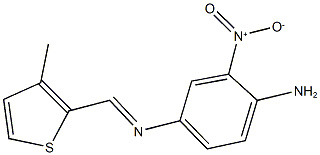 N~4~-[(3-methyl-2-thienyl)methylene]-2-nitro-1,4-benzenediamine Struktur