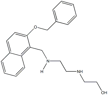 2-{[2-({[2-(benzyloxy)-1-naphthyl]methyl}amino)ethyl]amino}ethanol Struktur