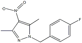 1-(4-fluorobenzyl)-4-nitro-3,5-dimethyl-1H-pyrazole Struktur