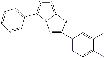 6-(3,4-dimethylphenyl)-3-(3-pyridinyl)[1,2,4]triazolo[3,4-b][1,3,4]thiadiazole Struktur