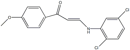 3-(2,5-dichloroanilino)-1-(4-methoxyphenyl)-2-propen-1-one Struktur