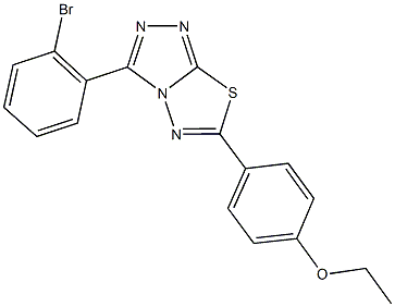 4-[3-(2-bromophenyl)[1,2,4]triazolo[3,4-b][1,3,4]thiadiazol-6-yl]phenyl ethyl ether Struktur