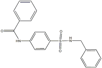 N-{4-[(benzylamino)sulfonyl]phenyl}benzamide Struktur