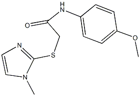 N-(4-methoxyphenyl)-2-[(1-methyl-1H-imidazol-2-yl)sulfanyl]acetamide Struktur