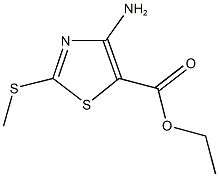 ethyl 4-amino-2-(methylsulfanyl)-1,3-thiazole-5-carboxylate Struktur