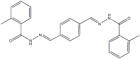 2-methyl-N'-{4-[2-(2-methylbenzoyl)carbohydrazonoyl]benzylidene}benzohydrazide Struktur