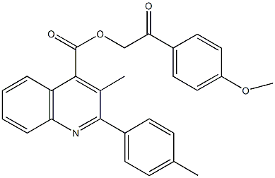 2-(4-methoxyphenyl)-2-oxoethyl 3-methyl-2-(4-methylphenyl)-4-quinolinecarboxylate Struktur