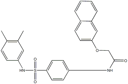 N-{4-[(3,4-dimethylanilino)sulfonyl]phenyl}-2-(2-naphthyloxy)acetamide Struktur