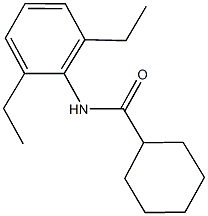 N-(2,6-diethylphenyl)cyclohexanecarboxamide Struktur