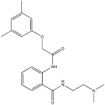 N-[2-(dimethylamino)ethyl]-2-{[(3,5-dimethylphenoxy)acetyl]amino}benzamide Struktur