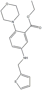 ethyl 2-(4-morpholinyl)-5-[(2-thienylmethyl)amino]benzoate Struktur