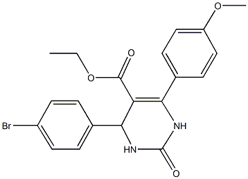 ethyl 4-(4-bromophenyl)-6-(4-methoxyphenyl)-2-oxo-1,2,3,4-tetrahydro-5-pyrimidinecarboxylate Struktur