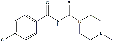 4-chloro-N-[(4-methyl-1-piperazinyl)carbothioyl]benzamide Struktur