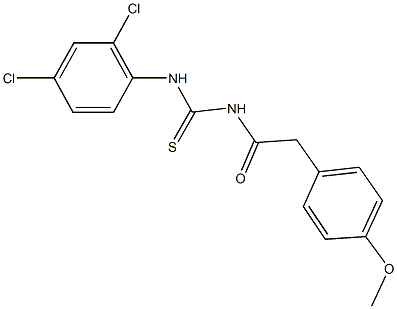 N-(2,4-dichlorophenyl)-N'-[(4-methoxyphenyl)acetyl]thiourea Struktur