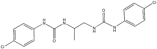 N-(2-{[(4-chloroanilino)carbonyl]amino}-1-methylethyl)-N'-(4-chlorophenyl)urea Struktur